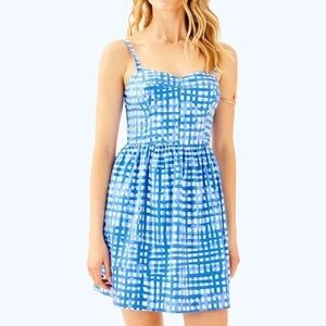 EUC Lilly Pulitzer Ardleigh Dress Blue Gingham Size 2